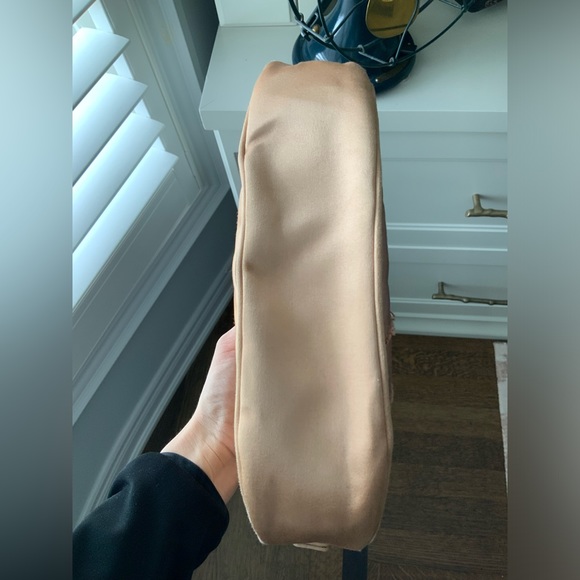 Vintage 90’S Y2K GIUSEPPE ZANOTTI Satin blush pink Shoulder Baguette Purse bag - Picture 6 of 16